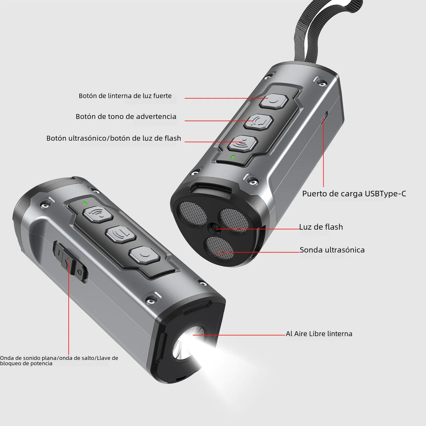 Desi Fresh Ultrasonic Dog Repeller with Flashlight Feature